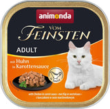 Animonda vom Feinsten mokra karma dla kota z kurczakiem w sosie marchewkowym (6 x 100g), bezzbożowa, bezcukrowa mokra karma dla kota ze świeżymi i mięsnymi składnikami