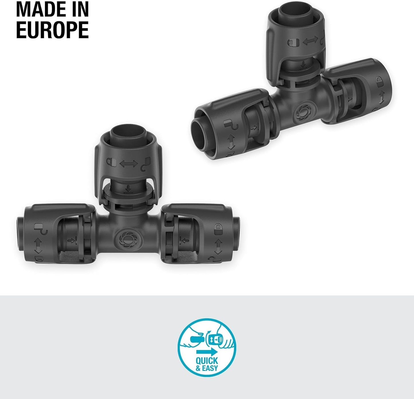 Gardena Micro-Drip System nawadniania Trójnik 13 mm (1/2"): Złącze do rur zasilających 13 mm, odgałęzienie T, automatyczne nawadnianie, wielokrotnego użytku (13201-20)