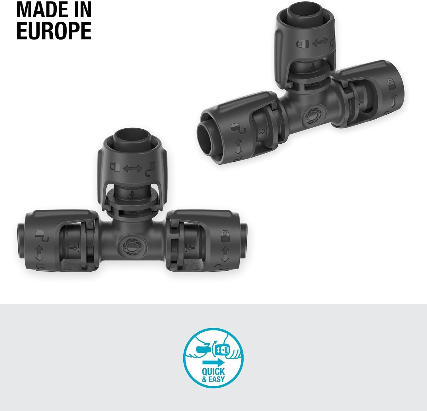 Gardena Micro-Drip System nawadniania Trójnik 13 mm (1/2"): Złącze do rur zasilających 13 mm, odgałęzienie T, automatyczne nawadnianie, wielokrotnego użytku (13201-20)