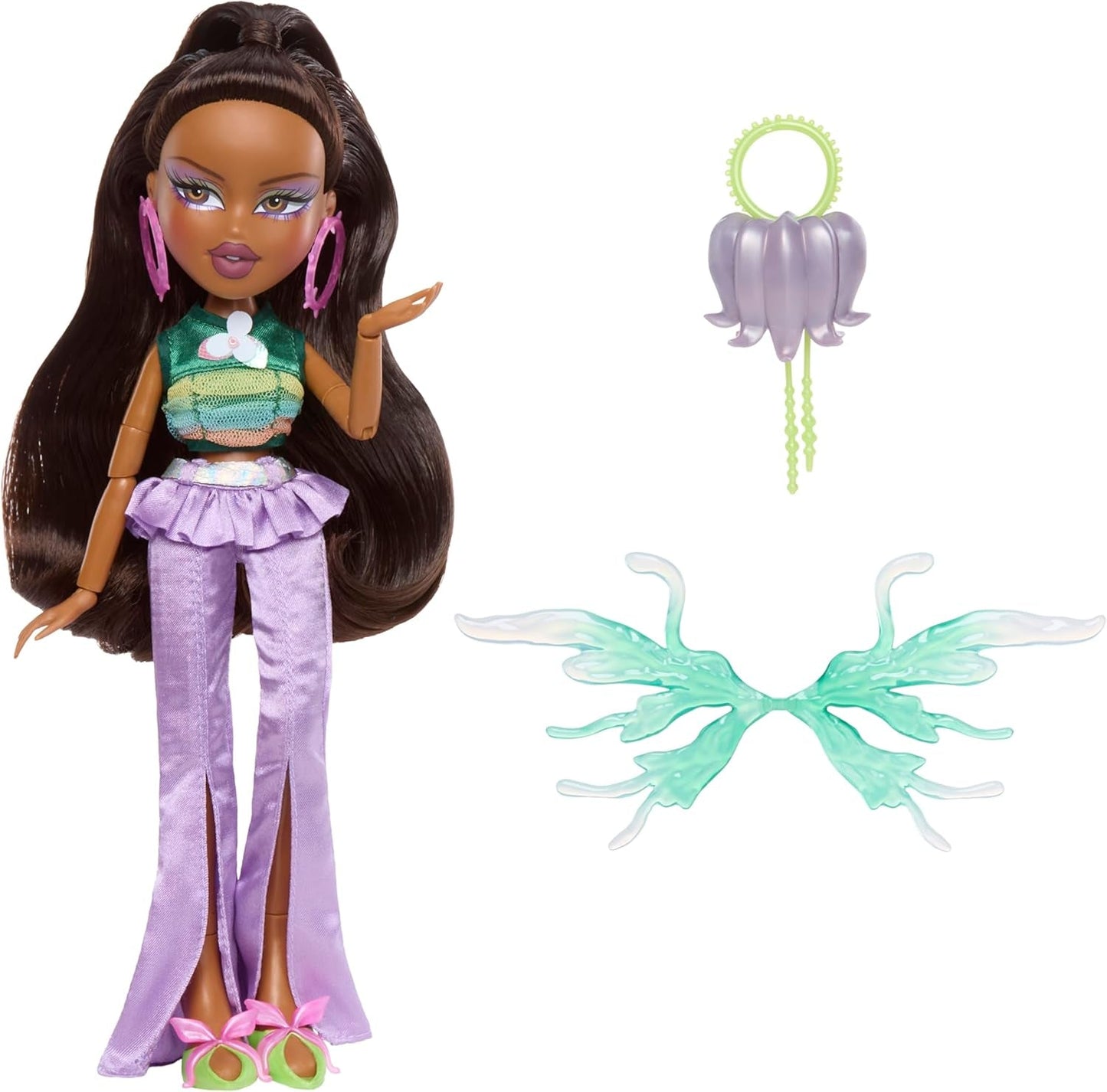 Lalka Bratz Fashion Pixiez Sasha - fantastyczna lalka kolekcjonerska z prawdziwą modą i dodatkami, skrzydłami zamieniającymi się w pierścionek