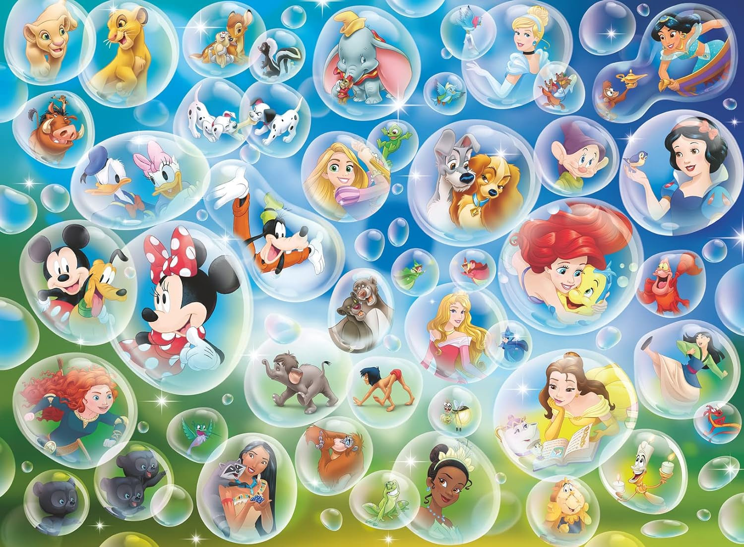Ravensburger Puzzle 80536 - Disney Mydlane Bańki, 300 elementów puzzle dla fanów Disneya od 9 lat Puzzle Naty Shop