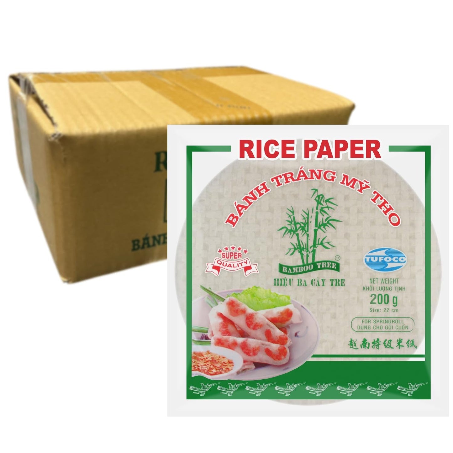 BAMBUSOWE DRZEWO - Papier ryżowy 22 cm. (Rolki letnie) - 1 x 400 g