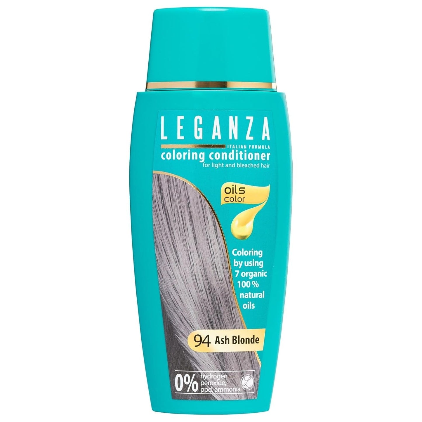 Leganza Naturalny balsam do farbowania włosów Color 71 Café Latte | Farba do włosów bez amoniaku | Wzbogacony 7 naturalnymi olejkami | 150 ml Farba do włosów Naty Shop 94 Popielaty Blond
