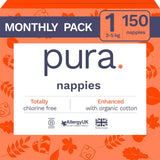 Pieluszki Eco Baby - Rozmiar 3 (4-9 kg), 1 opakowanie (26 pieluch), Ultra miękkie pieluszki dla wrażliwej skóry, Bawełna organiczna, Ochrona przed wyciekaniem do 12 godzin, Nowa tabela rozmiarów