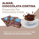 Włoska gorąca czekolada Cortina CLASSIC o smaku - (15 X 30 g) Pojedyncza porcja, koperta, 450 g Kakao i gorąca czekolada Naty Shop