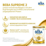 BEBA SUPREME 2 Mleko następne po 6 miesiącu, tylko laktoza, bez oleju palmowego, opakowanie 6 szt. (6 x 800 g) Naty Shop