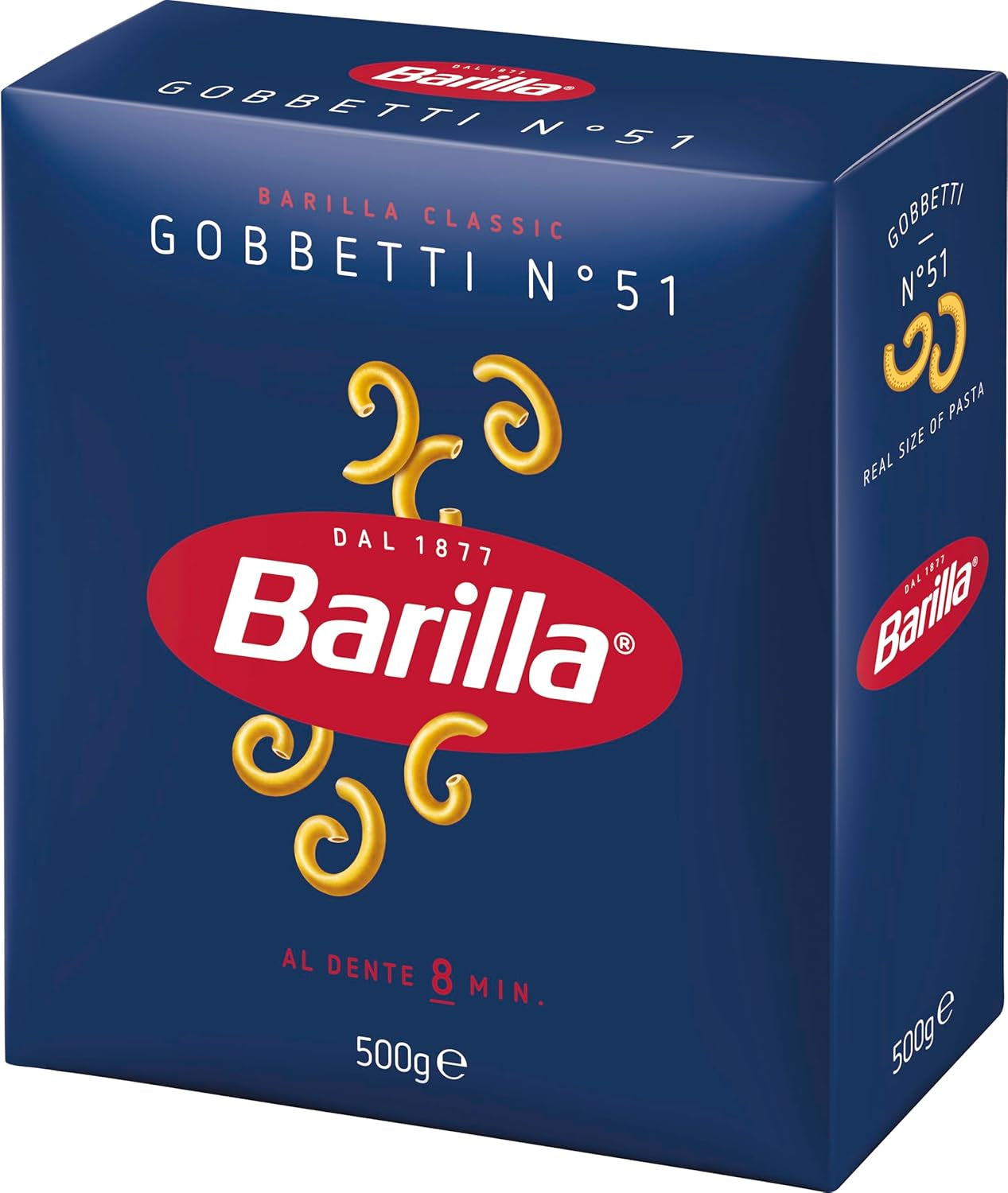 Makaron Barilla Klasyczny Gobbetti nr. 51 z pszenicy durum, zawsze al dente (1 x 500 g)