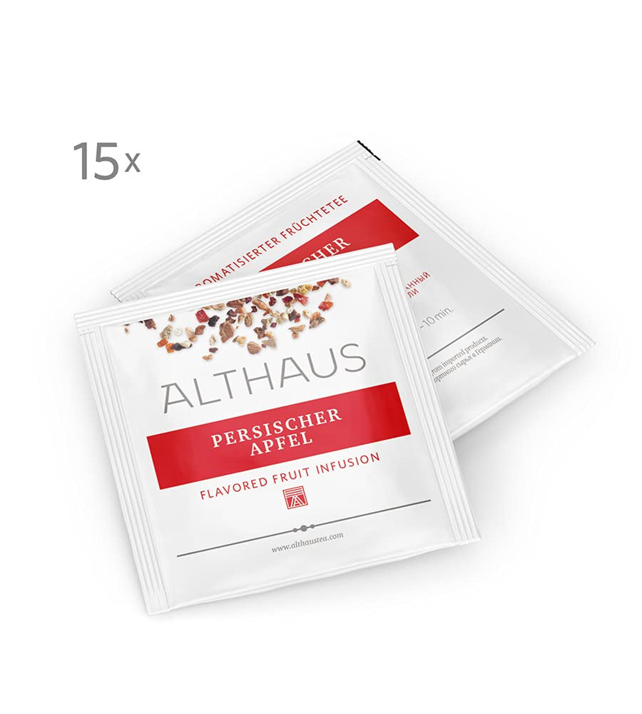 Althaus Tea PERSIAN JABŁKO ⋅ Herbata owocowa w torebkach piramidalnych PYRA PACK ⋅ Herbata owocowa o smaku jabłkowym ⋅ 15 X 2,75G
