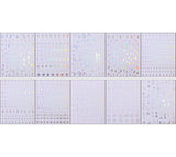 JMEOWIO Nagelsticker Mond Stern Schlange 10 Blatt Nail Art Naklejka Selbstklebend Nagelaufkleber Aurora Dekoration Nageldesign Zubehör