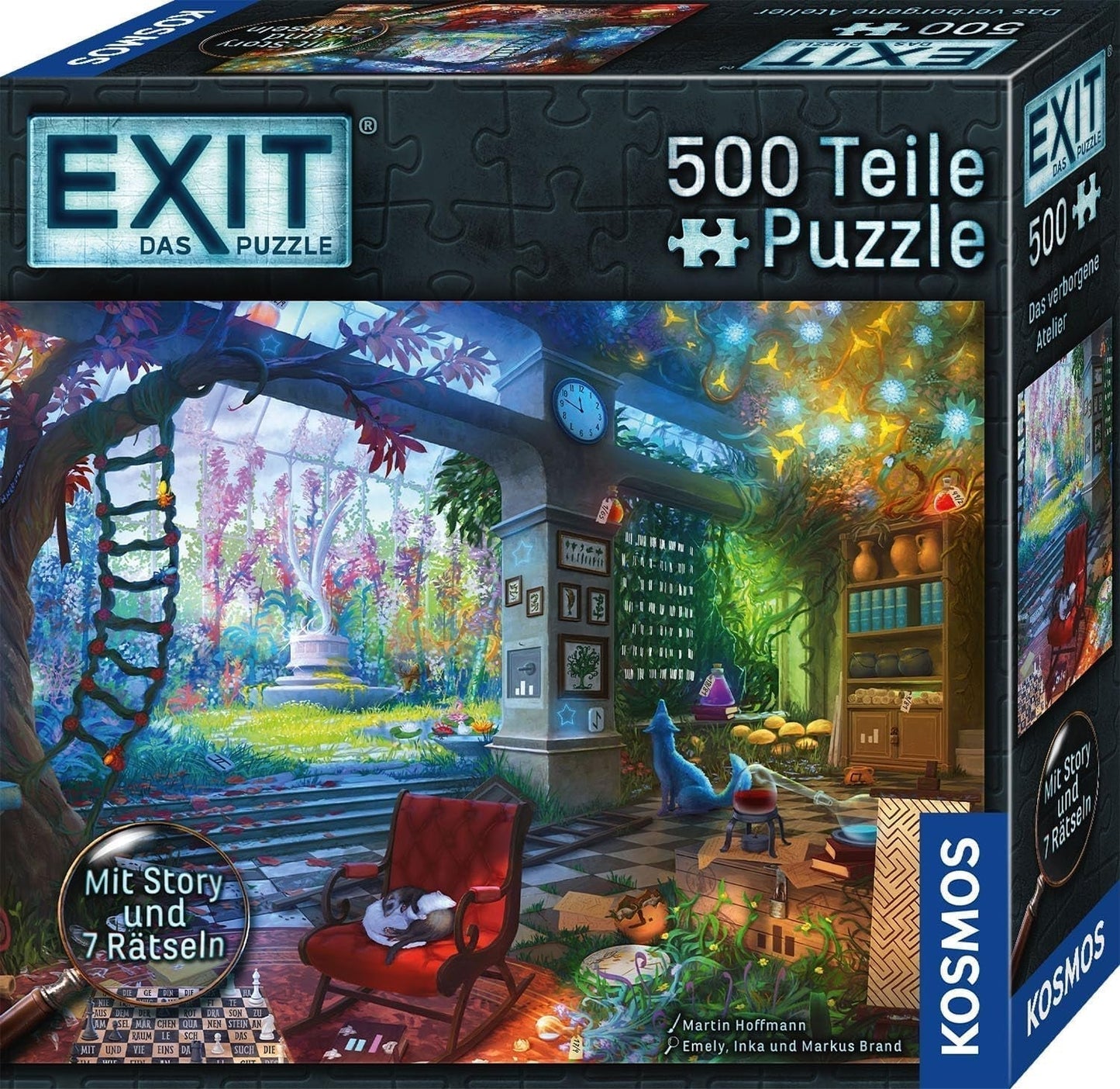 KOSMOS 683979 EXIT® - Puzzle: Ukryte Studio 500 elementów Puzzle dla dorosłych i dzieci 10+ Puzzle do pokoju ucieczki dla początkujących z układankami Naty Shop Domyślny tytuł