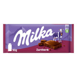 Milka Zartherb - alpejska gorzka czekolada mleczna z delikatną nutą kakao w opakowaniu zbiorczym - 25 x 90g