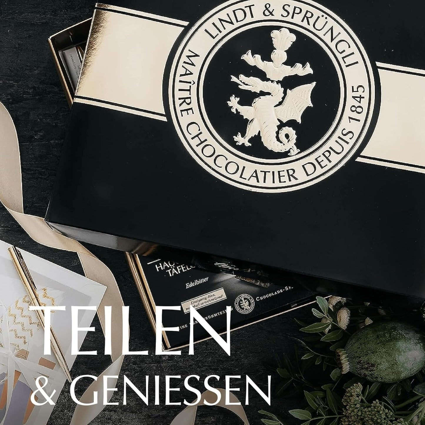 Zestaw ciemnej czekolady Lindt | 847 g | Zestaw 6 specjałów Lindt z ciemnej czekolady (batoniki, LINDOR, praliny) od półsłodkiego do bardzo ciemnego | Opakowanie zbiorcze | Czekoladowy prezent