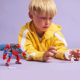 LEGO Marvel Spider-Man Mech kontra. Anti-Venom — zabawka superbohatera z 2 minifigurkami — figurka z ruchomymi rękami, nogami i palcami — prezent dla chłopców i dziewcząt w wieku od 6 lat 76308 Besuche den LEGO-Store Zestawy konstrukcyjne