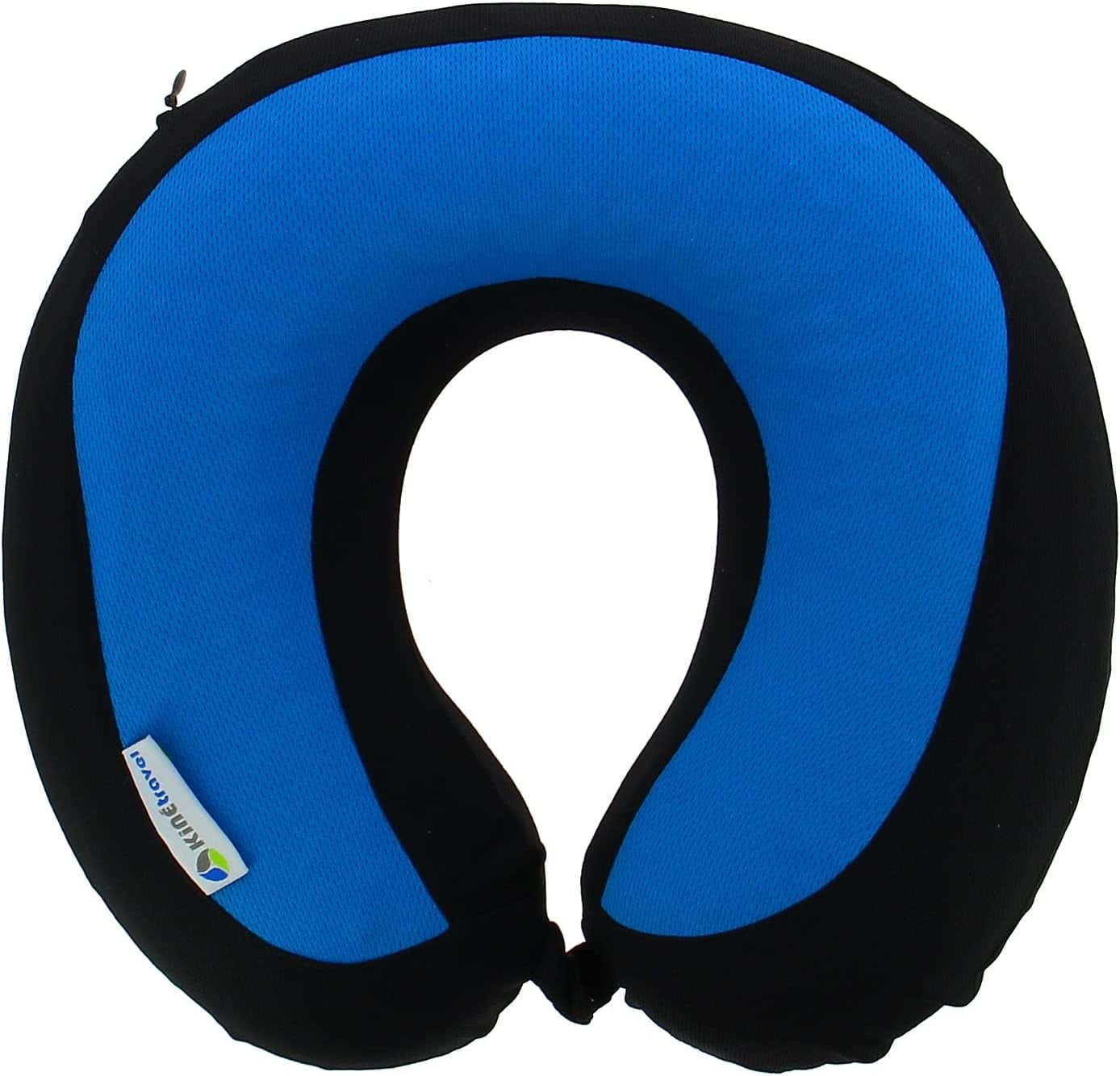 Kine Travel 169803 Żelowa poduszka pod szyję Zatwierdzona przez fizjoterapeutę Ergonomiczna poduszka podróżna Czarno-niebieskie poduszki podróżne Naty Shop Domyślny tytuł