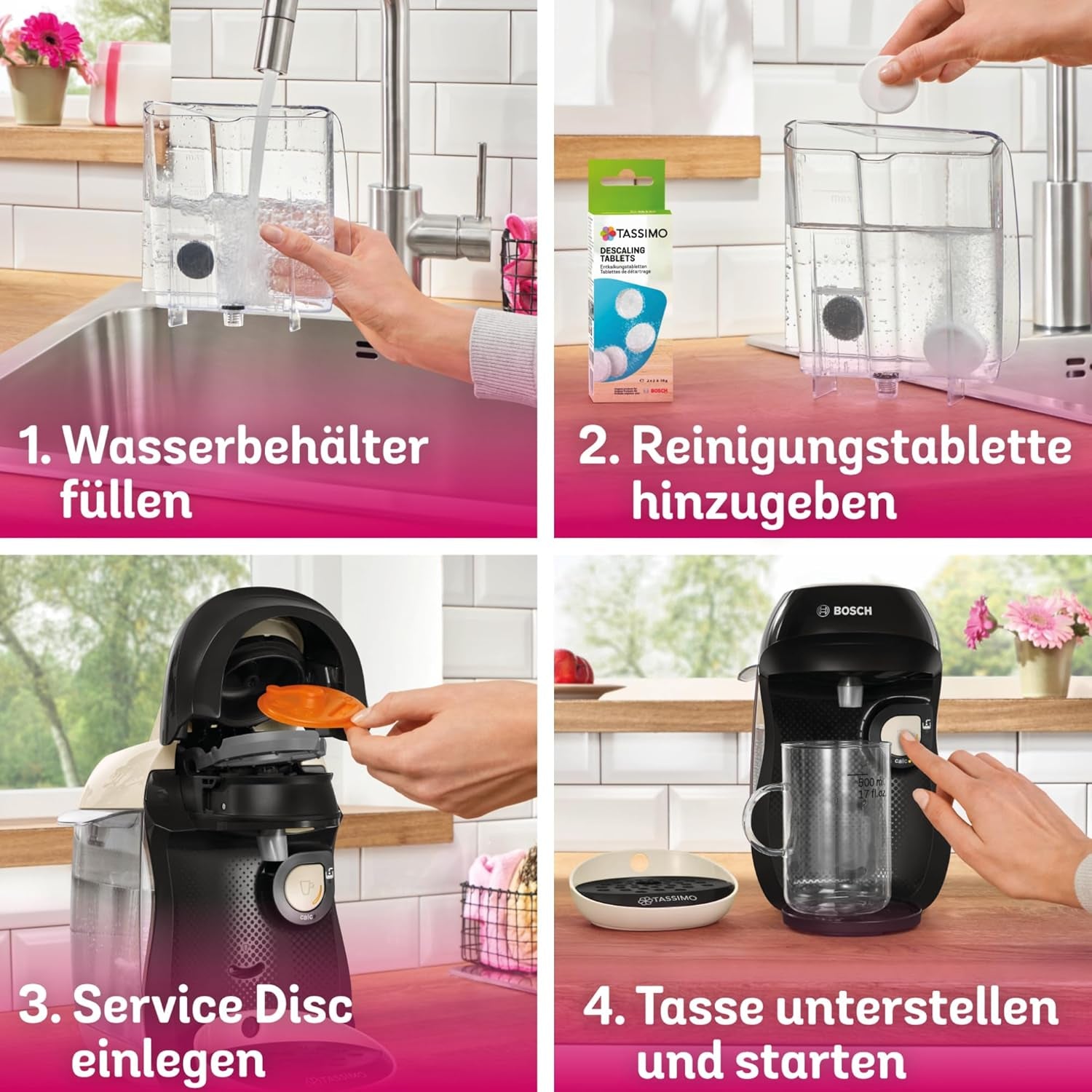Bosch Tassimo Happy Friendly TAS107E Ekspres na kapsułki do espresso, ponad 70 napojów, odpowiedni do wszystkich filiżanek, Auto-Stop, zrównoważony rozwój, idealne dozowanie, oszczędność miejsca, 1400 W, kremowy/czarny