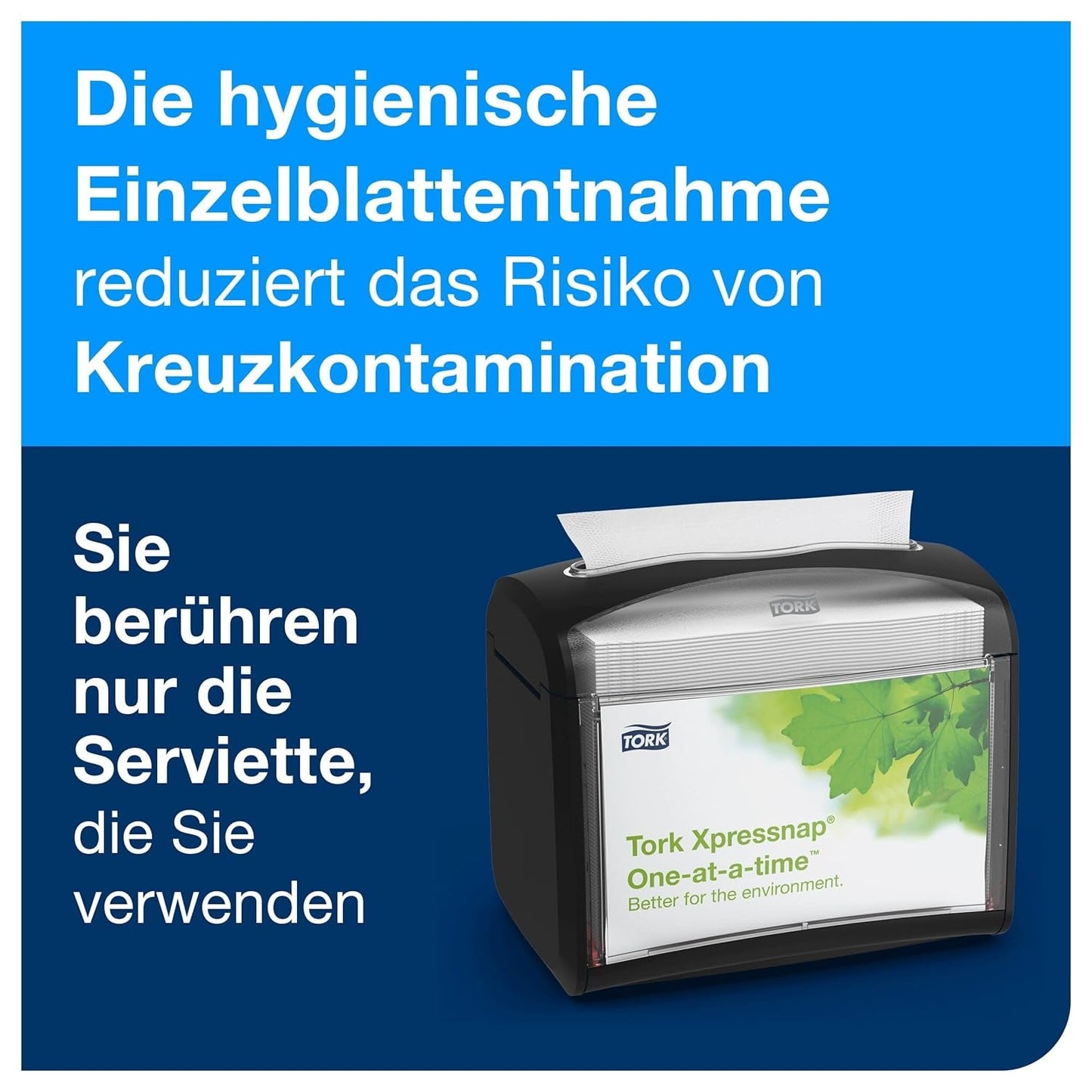 Tork Xpressnap Extra Soft Nature N4 serwetka dyspenserowa, Premium, 1/2 x 2 warstwy, 21,3 cm x 16,5 cm, 8 × 1000 serwetek, 12880