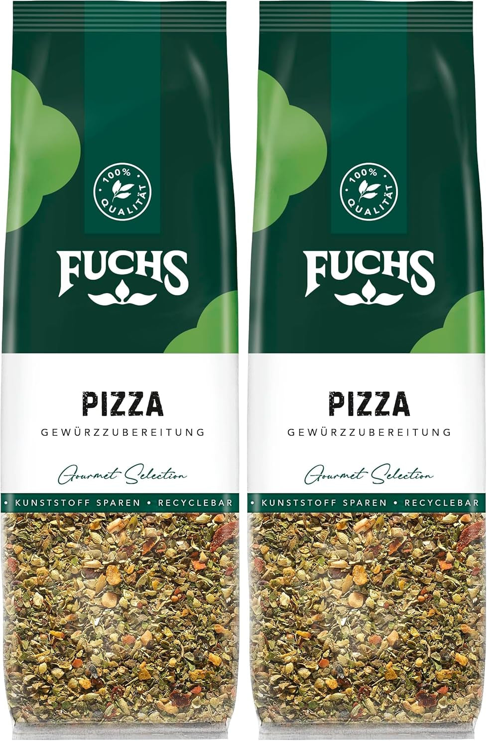 Fuchs Gewürze - Pizza Gewürzzubereitung w nadającym się do recyklingu Nachfüllbeutel, Gewürzmischung mit Italianen Kräutern, idealna do Bruschetty - 30 g