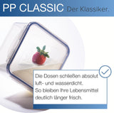 LocknLock PP Klasyczny zestaw słoików do przechowywania żywności 5szt | 180 ml, 350 ml, 600 ml, 870 ml, 3,6 l | 100% powietrze i wodoszczelność | bez BPA | organizer do zamrażarki i lodówki | Pudełka do przechowywania żywności Naty Shop można myć w zmywarce i kuchence mikrofalowej
