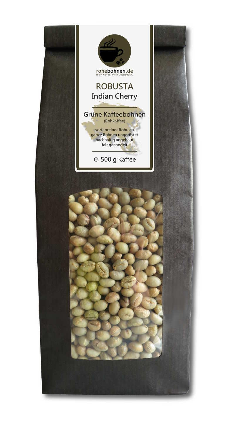 Kawa surowa - Kawa zielona Kenia, Indie, Brazylia (oszczędny pakiet zielonych ziaren kawy 3x500g) - certyfikat GMP
