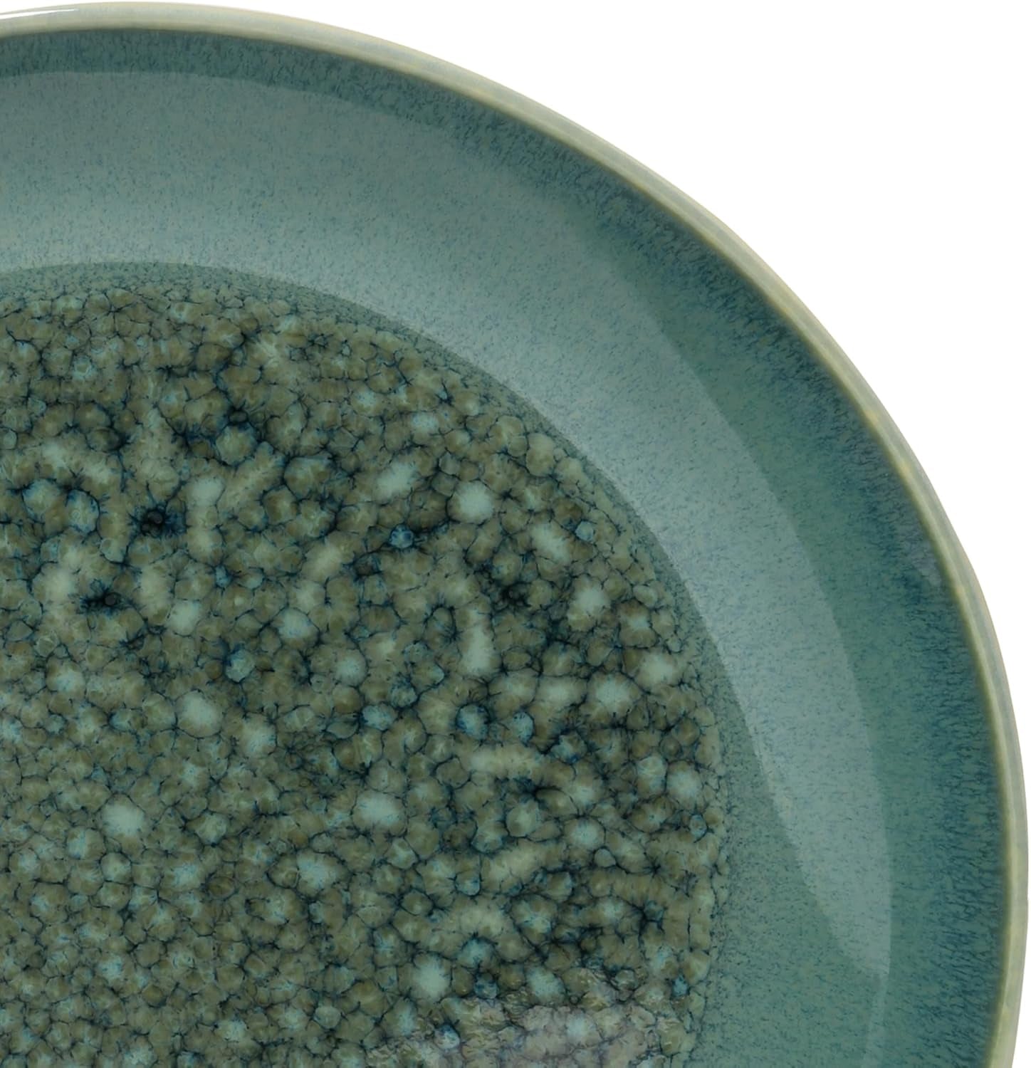 Creatable, seria Caldera, zestaw kamionkowych naczyń obiadowych do mycia w zmywarce i kuchence mikrofalowej, produkcja wysokiej jakości (zielony 8-częściowy zestaw Combo)