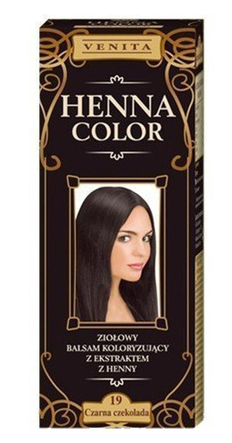 Henna Color 111 Naturalna odżywka do włosów blond Koloryzacja włosów Naturalna koloryzacja włosów Efekt Henna Eco Farba do włosów Naty Shop Czarny 75 ml (1 opakowanie)