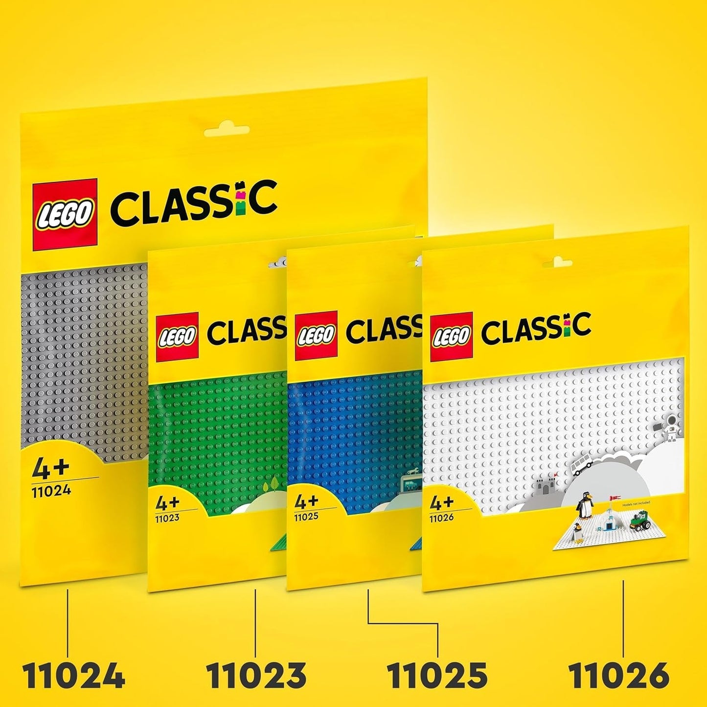 LEGO 11026 Klasyczne białe kwadratowe klocki konstrukcyjne z wcięciami 32X32 jako zestawy podstawowe Zabawki do budowania Zestawy do budowania Besuche den LEGO-Store