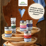 Herbaria Obazd jest! bio 90g M-Dose – Bio-Gewürzmischung bayerischen Biergartenklassiker Obazda – dla Brotaufstriche, Käsegerichte, Käsefondue – Raclette Gewürz - w nachhaltiger Aromaschutz-Dose