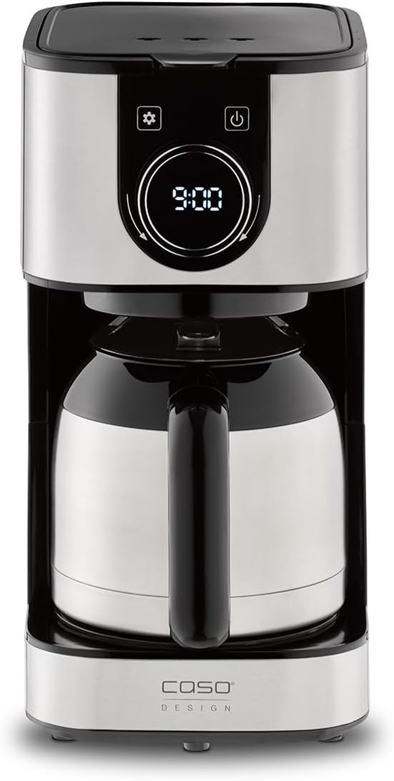 Ekspres do kawy CASO Selection C 10 Thermo Design – obudowa ze stali nierdzewnej, karafka izotermiczna 1,2 l (10 filiżanek), sterowanie dotykowe i timer, funkcja Aroma PLUS, filtr stały, filtr zapobiegający kapaniu