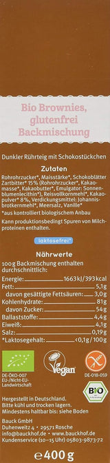 Brownies Bezglutenowe, opakowanie 3Er (3 X 400 G) - sklep Bio Naty