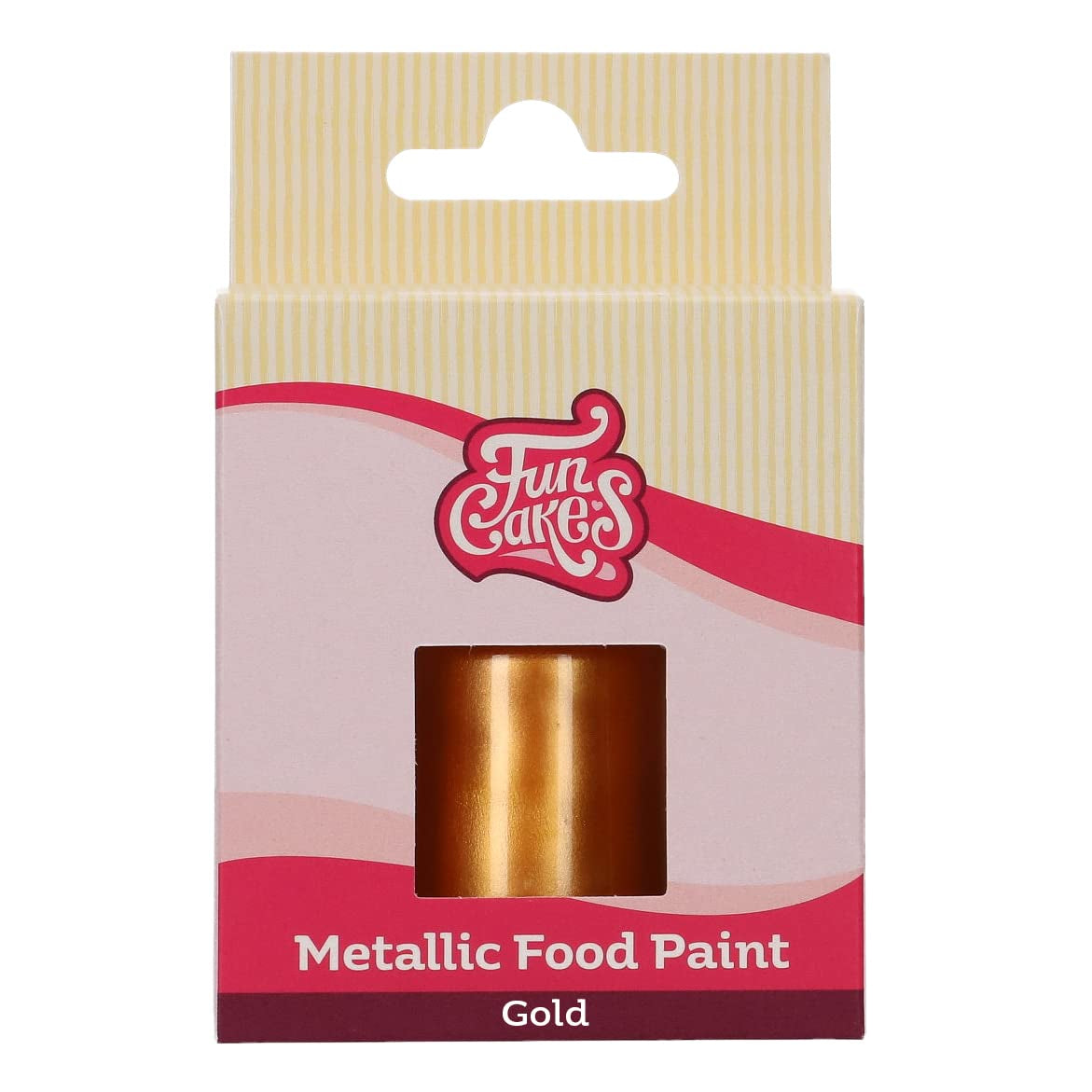 Funcakes Gold Metallic Food Paint: Twórz metaliczne efekty na kremie, marcepanie, paście z gumy, lukrze królewskim i ciasteczkach. W 100% jadalny, Halal, odpowiedni dla wegetarian i wegan. 30ml.