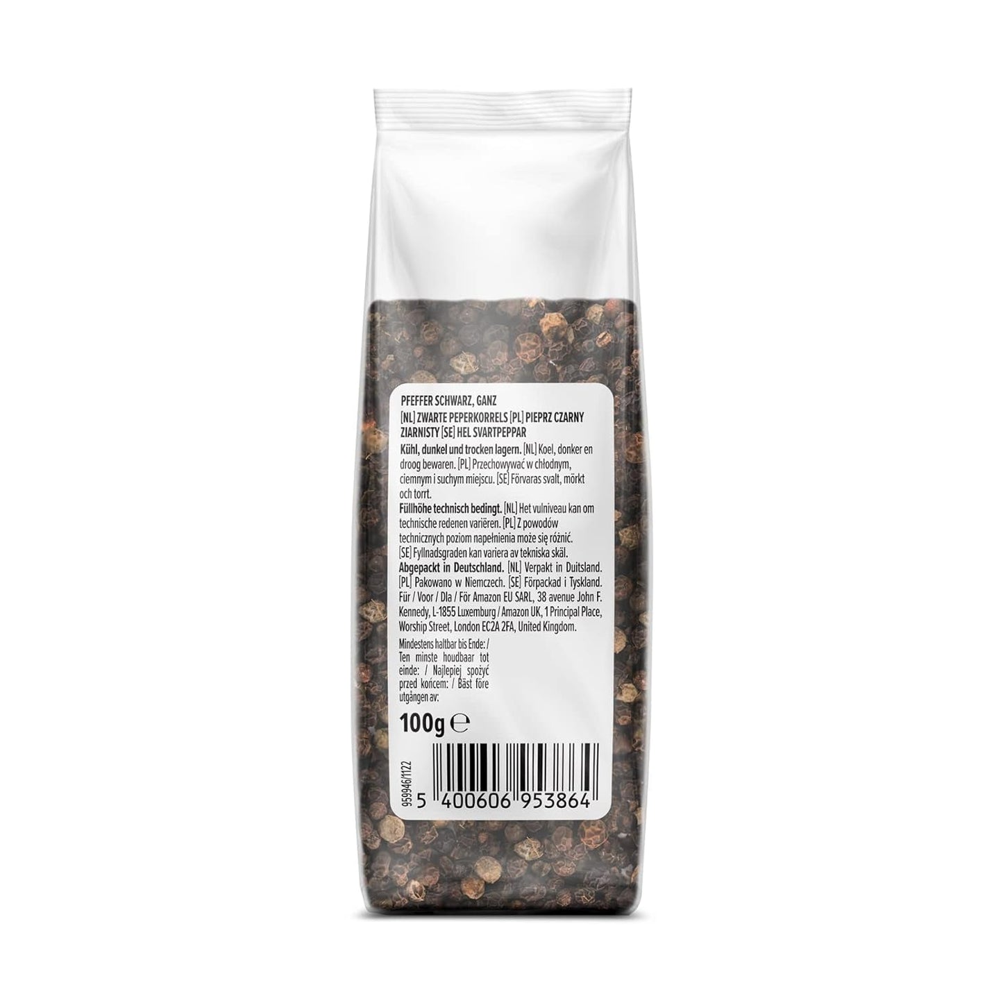 marki Amazon Schwarzer Pfeffer ganz, 100g