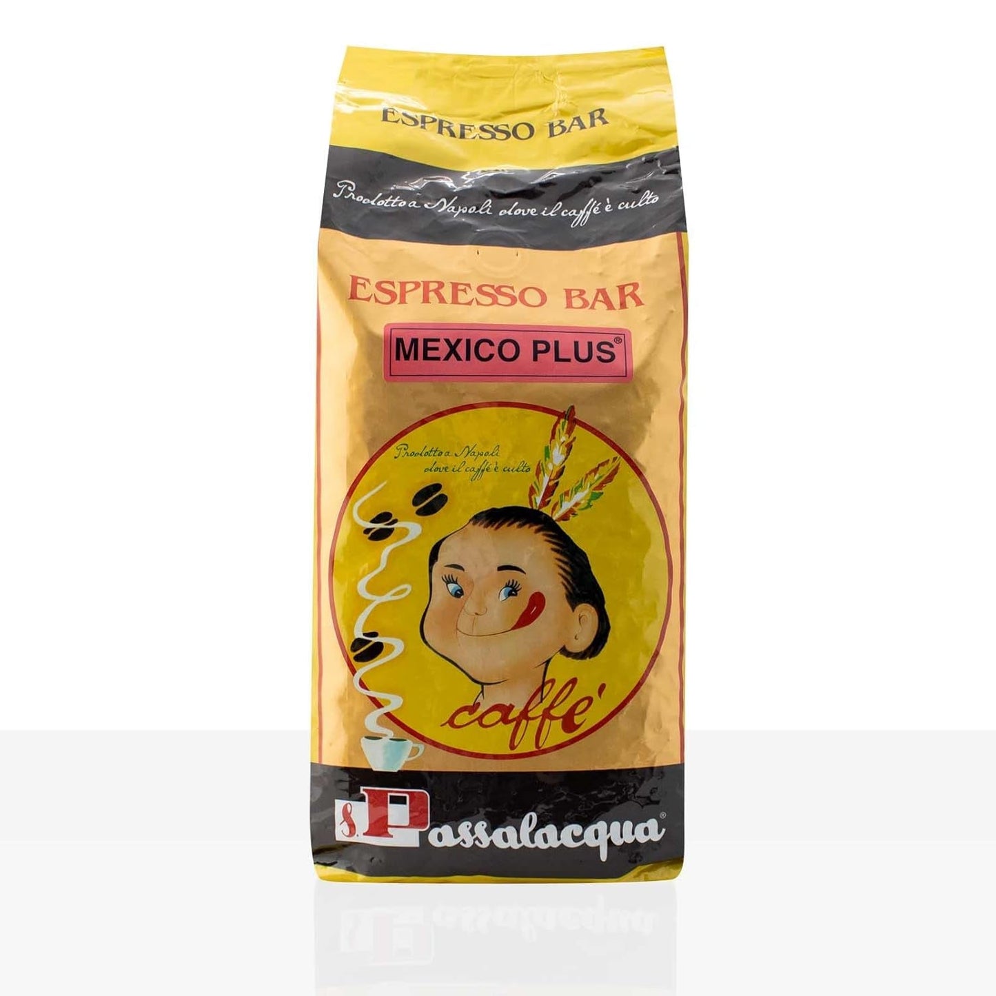 KAWA MEKICO PLUS - BATON ESPRESSO - 1 kg OPAKOWANIE KAWY ZIARNA