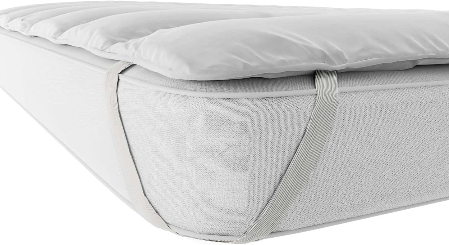 Włoska pościel Elegancki pikowany Topper, biały, podwójny. Pościele i kołdry Naty Shop