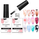 Makartt Blooming Żelowy lakier do paznokci - 15 ml Blooming Żelowy przedłużacz do paznokci w kolorze marmuru, Farba żelowa, Wzory do manicure DIY, Kwiaty, Zwierzęta, Akwarela, Zestaw do magicznego manicure