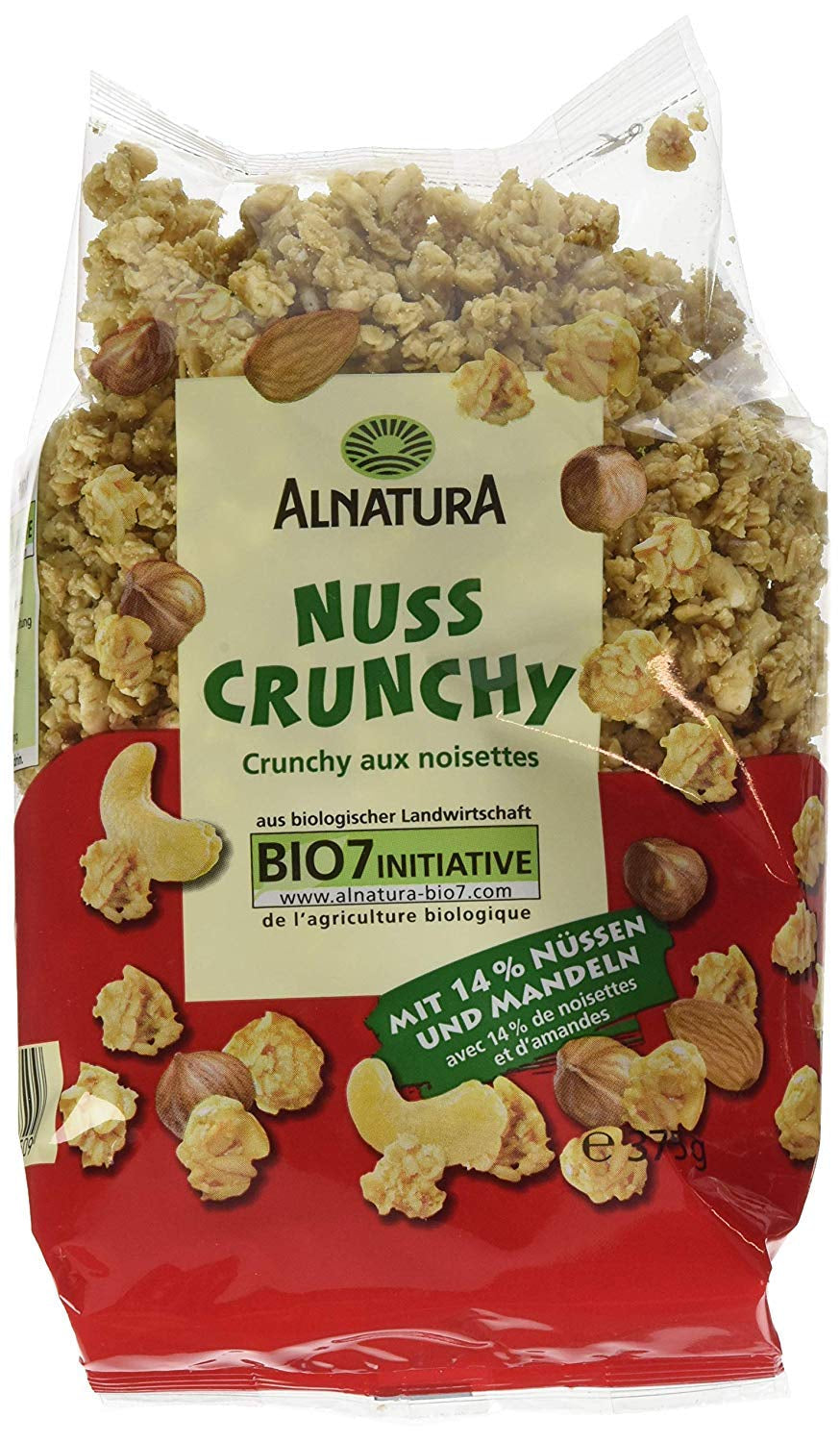 Nuts Crunchy, 375 G Płatki zbożowe Naty Shop Domyślny tytuł