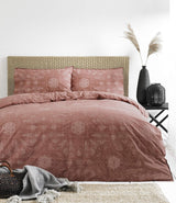 Zestaw poszewek na kołdrę The Linen Yard w stylu boho, czerwony, 260 x 220 cm Kołdry i kołdry Naty Shop czerwony 260 x 220 cm