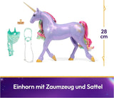 Wildstar Unicorn od Unicorn Academy - oryginalny jednorożec Sophia o wysokości 28 cm z serii Netflix z prawdziwą grzywą i ogonem, zdejmowaną uzdą, siodłem i szczotką, dla dzieci w wieku od 4 lat