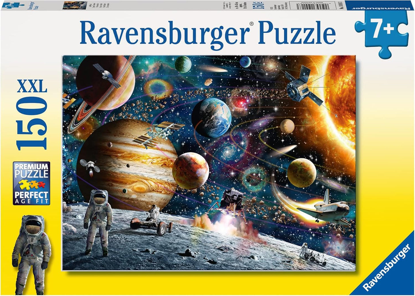 Puzzle dla dzieci Ravensburger - 10016 W kosmosie - Kosmiczne puzzle dla dzieci w wieku 7+ zawierające 150 elementów w formacie XXL Puzzle Naty Shop In space