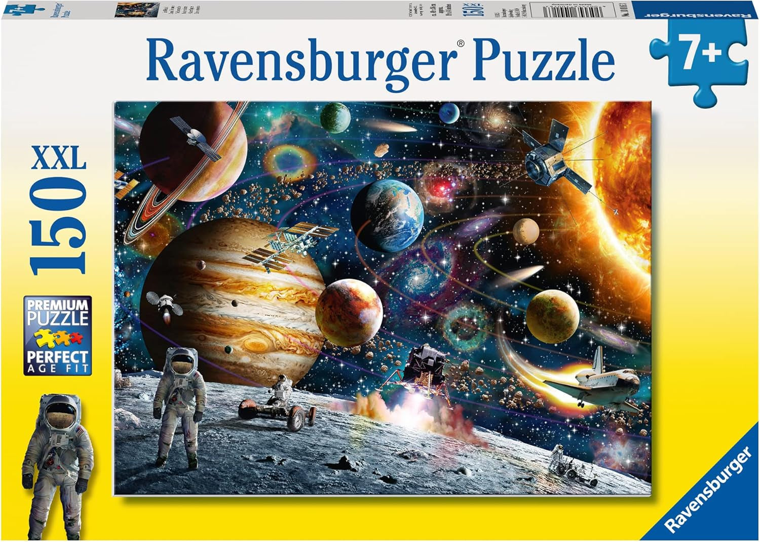 Puzzle dla dzieci Ravensburger - 10016 W kosmosie - Kosmiczne puzzle dla dzieci w wieku 7+ zawierające 150 elementów w formacie XXL Puzzle Naty Shop In space
