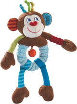 HABA 302999 - Małpka Lino, pluszowa zabawka z mnóstwem efektów do zabawy i odkrywania, zabawka dla dzieci od 6 miesiąca życia Bebe Naty Shop Toys Domyślny tytuł