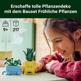 LEGO Botanicals Happy Plants — zestaw do samodzielnego montażu dla dzieci z 2 sztucznymi kwiatami i 2 kolorowymi doniczkami z kreskówkowymi twarzami — pomysł na prezent dla dziewczynek od 9 lat — 10349 Zestawy konstrukcyjne Besuche w sklepie LEGO