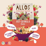 Allos Hof Granola z jagodami | Organiczne musli | Musli z jagodami | Chrupiące musli | Płatki śniadaniowe | Opakowanie 6 sztuk (6 x 300g), 1 sztuka (opakowanie 6 sztuk)