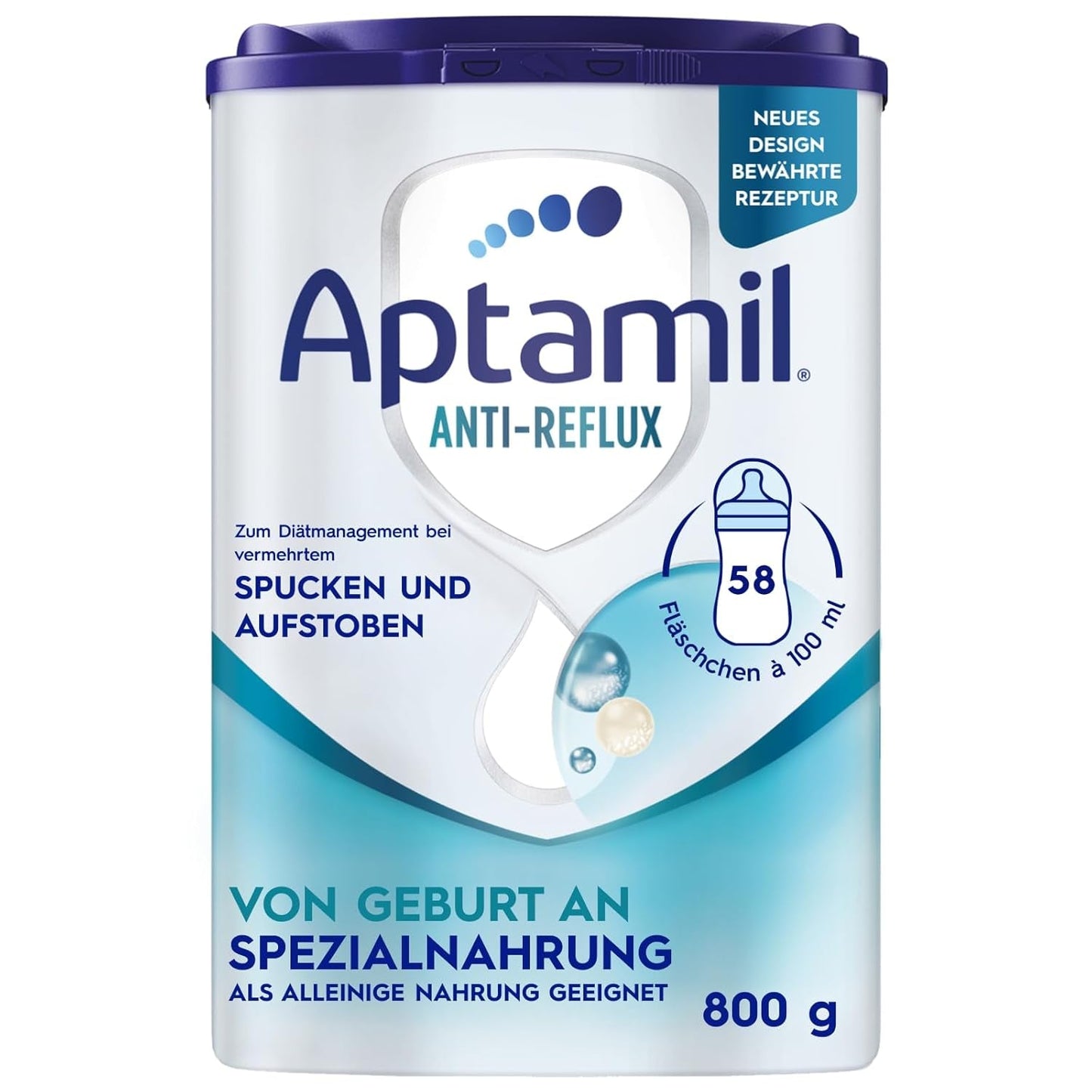 Aptamil Anti-Reflux - Kompletna formuła od urodzenia Zarządzanie dietą Wymioty i zarzucanie pokarmu Pokarm dla niemowląt Mleko w proszku 1 x 800g