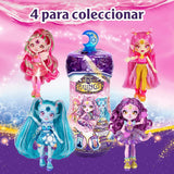 Magiczne lalki Pixlings, 4 różne lalki - 2 nowości - 15 cm modna lalka - magiczne mikstury - tajemnicza mikstura (MG101000)