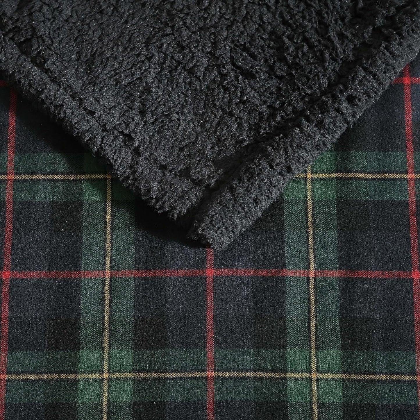 Koc Eddie Bauer, flanela bawełniana, wystrój domu, dwustronny, pościel Sherpa, krata sosnowa, kołdry i kołdry Naty Shop