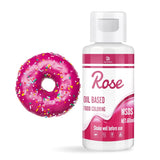 Fettlösliche Lebensmittelfarbe Für Schokolade - 60Ml Ölbasis Lebensmittelfarben Für Fondant, Torten Dekoration, Backen - Flüssige Barwnik spożywczy Für Kakaobutter, Buttercream, Kuchen (Schwarz) Naty Shop Rose