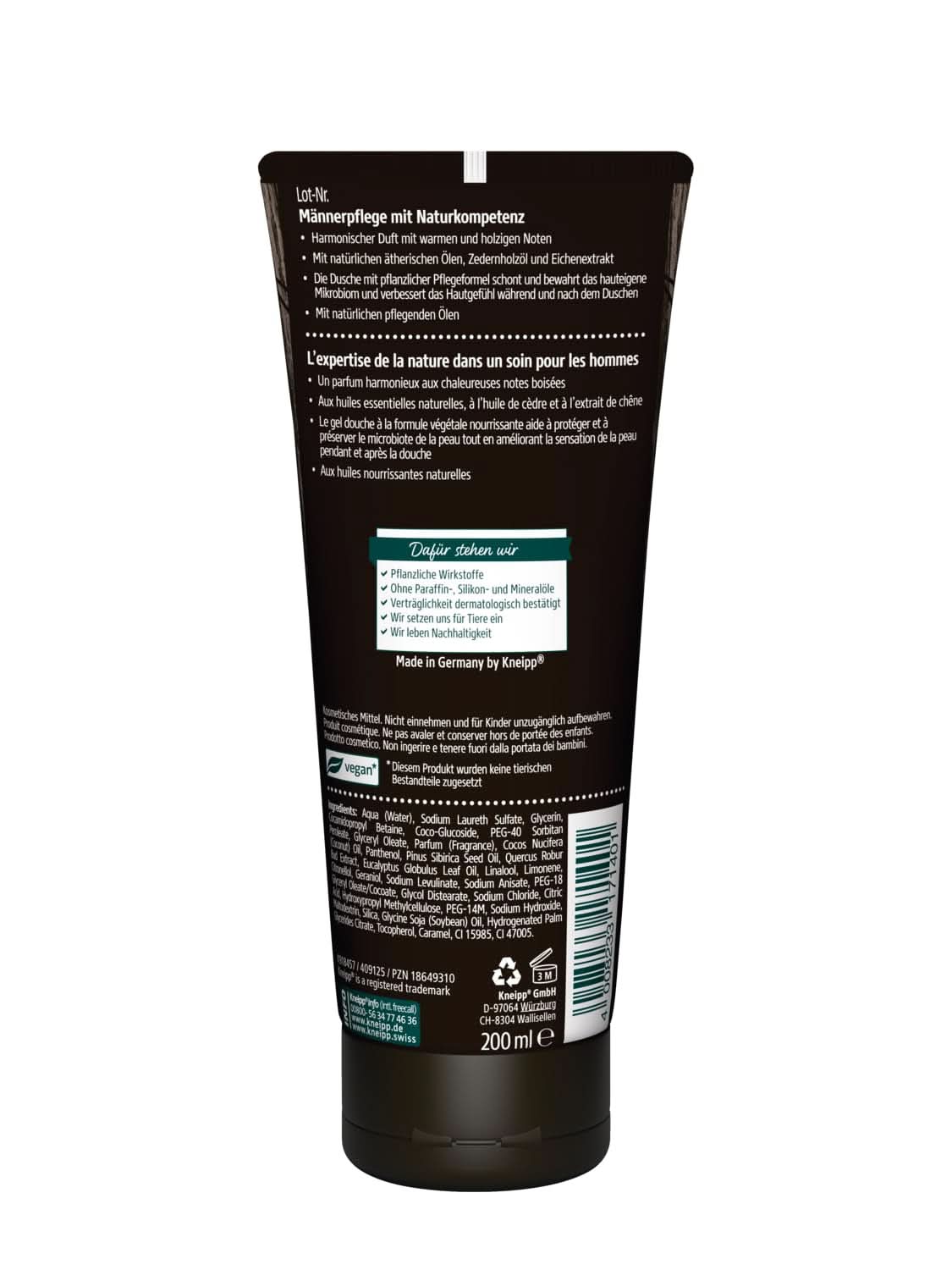 Kneipp MEN 2 w 1 Shower Powerful, Żel pod prysznic i szampon, 200 ml Prysznic i kąpiel Naty Shop