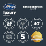 Kolekcja hotelowa Silentnight Duvet, 13,5 tog, poliester, biały, Super King Kołdry i kołdry Naty Shop