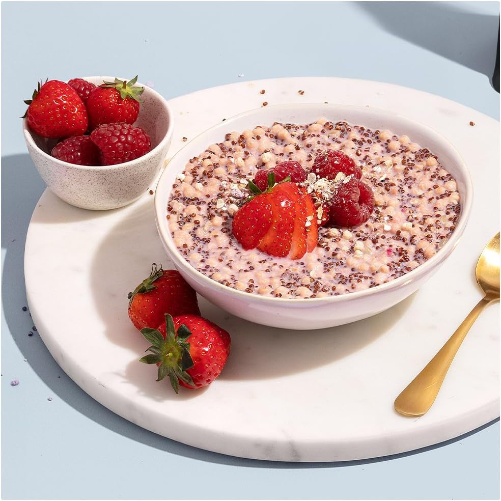 Białko działa | Śniadanie Superfood - ZŁOTA Innowacja, Nagradzane płatki zbożowe, Muesli białkowe, Bogate w składniki odżywcze zbóż, nasion i owsa, Wysoka zawartość błonnika, Jabłka i Cynamonu, 10 porcji, 600g