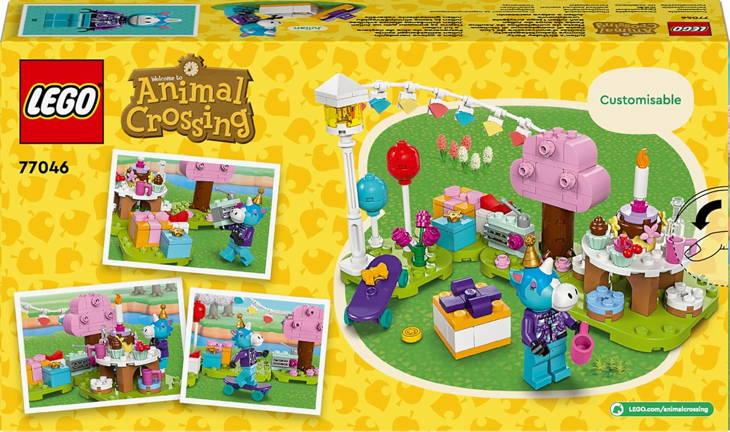 LEGO Animal Crossing Przyjęcie urodzinowe Jimmy'ego Kreatywna zabawka dla dzieci Gra wideo Koń Zestaw zwierząt Prezent dla dziewcząt i chłopców w wieku 6 lat 77046 Zestawy do budowania Besuche den LEGO-Store